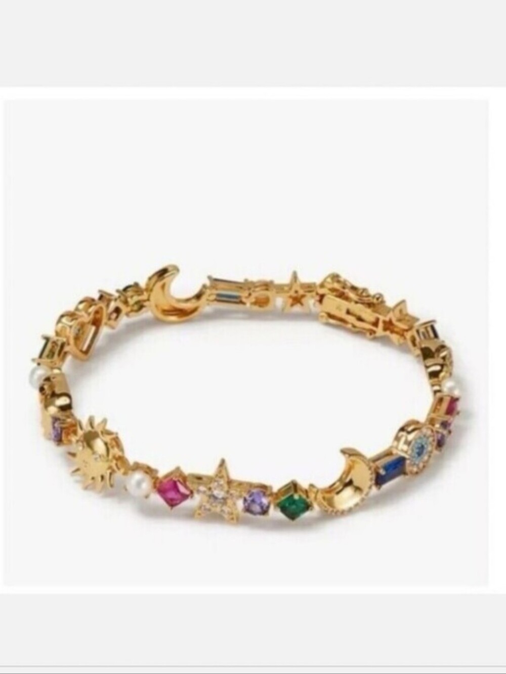Kate Spade Gold-Tone Multicolor Celestial & Charm Bracelet - Women Jewelry - Picture 2 of 11